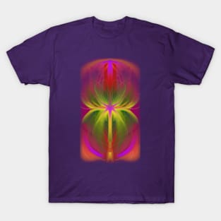 Floral abstract paint pink T-Shirt